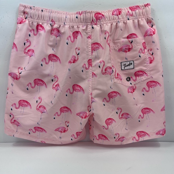 FRANKS LARGE “TAMPA PINK” SWIMMING TRUNKS,WITH MESH SUPPORT, FLAMINGO PRINTS - Picture 6 of 16